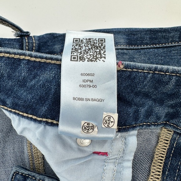 $164 NWT True Religion Bobbi Low Slung Baggy Medium Wash Jeans Pink Stitch 30 - Picture 6 of 15